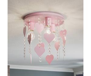 Eko-Light Plafón Corazón en rosa con corazones