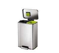 EKO Madison Cubo de Basura Cocina 2 Compartimentos 45L | Cubo Basura de reciclaje de 25L y 20L | Cierre Suave, Pedal Resistente, Estabilizador de Bolsa | Papelera Cocina Moderna y Funcional
