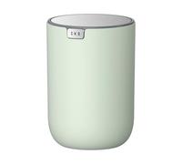 EKO - Minicubo de basura de escritorio con tapa abatible de 1,5 L y base pequeña y redonda para oficina, hogar, coche (salvia)