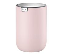 EKO - Minicubo de basura de escritorio con tapa abatible de 1,5 L y base pequeña y redonda para oficina, hogar, coche (rosa)