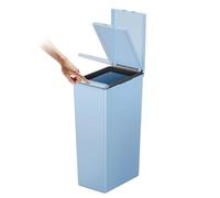 EKO Morandi Cubo de Basura para Cocina 30 L con Tapa Táctil Azul Titanio