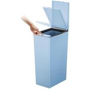 EKO Morandi Cubo de Basura para Cocina 40 L con Tapa Táctil Azul Titanio