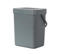 EKO Pure Mini cubo de basura de cocina montado en la pared con tapa, organizador de residuos de alimentos, 0.79 galones (gris)