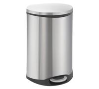 EKO VB 921850 - Cubo de la basura con tapa y pedal (50 l, acero inoxidable), color Gris Mate