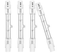 EKSAVE Bombilla halógena Eco R7S, 78mm, 80W, 230V, 1000lm, blanco cálido, 2700K, T3, bombilla de tipo J para trabajo, seguridad, iluminación paisajismo, lámparas (lote de 4)