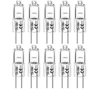 EKSAVE G4 Bombillas Halógenas, 10 Piezas 10W 12V Lámpara G4 Base, 140LM, 2700K Luz Blanca Cálida G4 Lampara Halogena