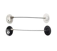 El Alambre de Acero Inoxidable Durable del Bordillo del ABS de la Cerradura de la Calzada de la Ventana Se Utiliza Extensamente con 2 Llaves del Gabinete (Negro)