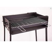 EL ALMACEN DEL PROFESIONAL BARBACOA PORTATIL 40 * 60CM | LEÑA Y CARBON con Soporte para PAELLERA Ideal Camping Y Playa