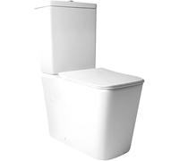 EL ALMACEN DEL PROFESIONAL Inodoro Cerámica 60x34x81 Salida Dual | Wc Compacto Sistema Rimless Atibacterias · Tapa Dura Extrafina Amortiguada