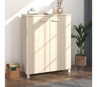 El armario para zapatos Living Store HAMAR, color miel, de 85x40x108 cm, fabricado en madera maciza de pino