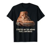 El Arte Desgastado de la Bota de Trabajo comenzó Mal la Resistencia Continua Camiseta