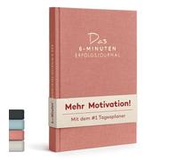 El diario de éxito de 6 minutos en alemán | Daily planner for more motivation, self-reflection and success, A5, undated planner | Achieve more focused and serene goals (In German)