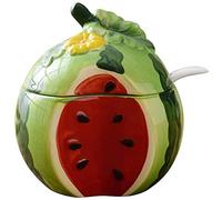 El frasco de sabor, Azucarero de cerámica con forma fruta, salero, pimentero