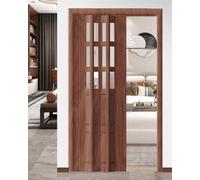 El interior cuenta con una puerta plegable de acordeón, fabricada en PVC y acrílico, con un mango deslizante, adecuada para hogares y cocinas, mide