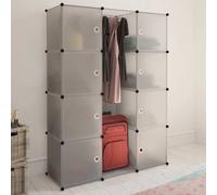 El Living Store es un armario modular con 9 compartimentos, de 37x115x150 cm, de color blanco