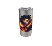 El majestuoso ascenso del ave fénix épica Vaso térmico de acero inoxidable de doble pared