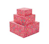 El paquete de papel de regalo rojo de Feliz Navidad contiene 2 hojas y etiquetas de papel de regalo 736216