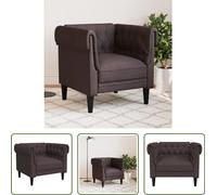 El sillón Chesterfield de The Living Store, color marrón oscuro, tapizado en tela