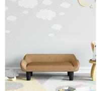 El sofá infantil "Living Store", color marrón, de 70x40x24 cm, tapizado en terciopelo