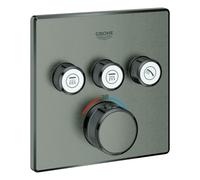 El termostato Grohe Grohtherm SmartControl con tres válvulas de cierre, 29126AL0, Color: grafito duro cepillado