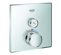 El termostato Grohe Grohtherm SmartControl con una válvula de cierre, 29123000, Color: cromado