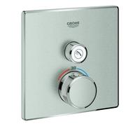 El termostato Grohe Grohtherm SmartControl con una válvula de cierre, 29123DC0, Color: súper acero
