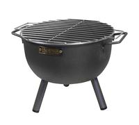 El Zorro Barbacoa de sobremesa redonda con parrilla zincada Ø 30 x 28 cm