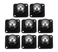 ELAYARD 8 Mini Ruedas Autoadhesivas Negras para Muebles Rodamiento de Acero Inoxidable, Solución Fácil de Movilidad para Oficinas y Estudios