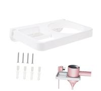 ELAYARD Soporte de Pared para Secador de Pelo Compacto y Duradero Estante Organizador para Baño con Ranura para Cable Compatible Mayoría de Secadores