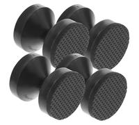 ELAYARD Tope de Cabecero para Pared Ajustable 4,2-4,7 CM, Reduce Movimiento y Vibración, Fijación Tornillo, 4 Unidades, Plástico Negro