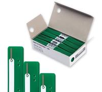 Elba 100 tiras adhesivas de plástico, 150 x 35 mm, color verde