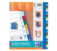 Elba 100204822 - Hojas de registro, diseño multicolor (31 divisiones 1-5, plástico, A4, 25 unidades)