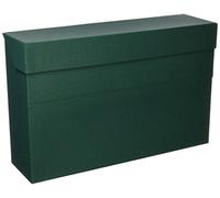 Elba 100580262 - Caja de transferencia de cartón forrado con tela, 10 cm, color verde