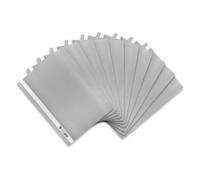 ELBA 100742 - Carpetas de plástico tamaño A4, 10 unidades, color gris 31 x 22,8 x 0,3 cm