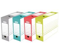 Elba 400064941 - Pack de 20 cajas de archivo definitivo automontable, 10 cm, multicolor