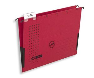 Elba 85803GN - Carpeta colgante de cartón A4 230 g/m² , color rojo (5 unidades)