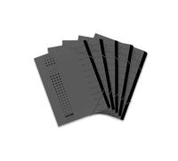 Elba Chic - Carpeta con 12 compartimentos (cartón), color gris oscuro