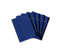 Elba Chic - Carpeta con 7 compartimentos (cartón), color azul oscuro