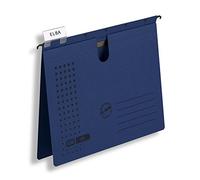 Elba Chic Ultimate 85741DB - Carpeta con ganchos para colgar y orificio para dedo (25 unidades), color azul oscuro
