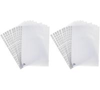 Elba, Fundas Plástico A4 Transparente, 10 Unidades, Multitaladro, Polipropileno Cristal (Paquete de 2)