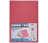 Elba Gio 400040676 - Pack de 50 subcarpetas simples, Fº, color rojo