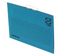 Elba Gio - Caja de 25 carpetas colgantes para cajón, Fº, color azul