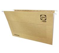 Elba Gio, Carpeta Colgante A4, Cartulina Kraft Bicolor 240 gr, Varilla Flex Metal, Pack 25 Carpetas