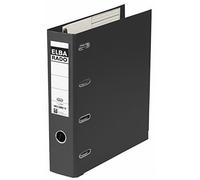 Elba Archivador de palanca Rado Plast A4 75 mm de lomo cartón forrado negro