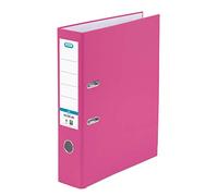 Archivador de palanca Elba de 80 mm de lomo tamaño folio cartón forrado de color rosa con rado
