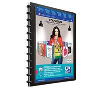 Oxford Archivador con anillas Elba RingBinder – 20 fundas A4 – negro