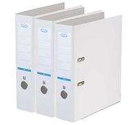 Elba Smart Pro - Archivador (DIN A4, con etiqueta trasera y cubierta de plástico), color azul, color Blanco 3er Pack breit