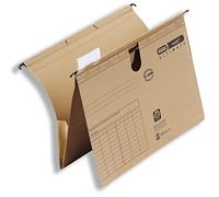 Elba Vertic Ultimate 85450 - Carpeta para documentos y fundas con ganchos para colgar (flexible, 25 unidades), color marrón