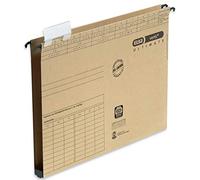 Elba Vertic Ultimate 85452 - Carpeta colgante (texto en alemán, apertura lateral, fondo de plástico, hasta 180 hojas DIN A4, 25 unidades), color marrón