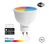 Elbat Bombilla LED Smart Wi-Fi GU10 5W 470lm RGB - Temperatura 2700K a los 6000K - Control de Voz - Control Remoto - 3 Modos de Color: Frio, Natural y Calido